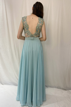 Vestido Azul Bordado - Fresh & Vintage