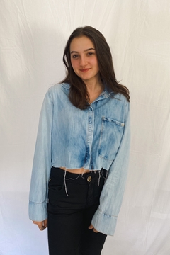 Camisa Jeans Cropped