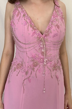 Vestido Rosa Com Pedrarias - Fresh & Vintage