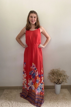 Vestido Laranja Estampado