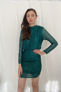 Vestido Verde De Paetês