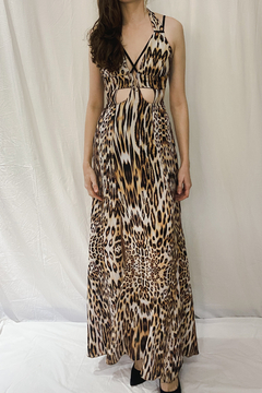 Vestido Longo Animal Print na internet