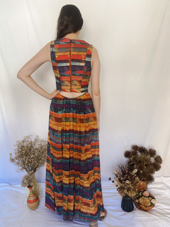 Vestido Longo Estampado Cantão - comprar online