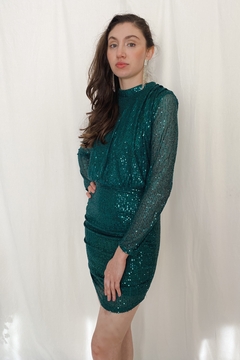 Vestido Verde De Paetês - Fresh & Vintage