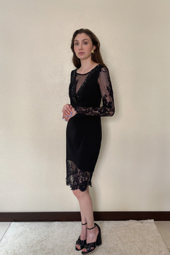 Vestido Preto Com Renda na internet