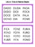 Fichas De Palavras Simples Para Leitura