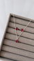 CONJUNTO BRINCO E COLAR GOTA ROSA ESCURO - comprar online