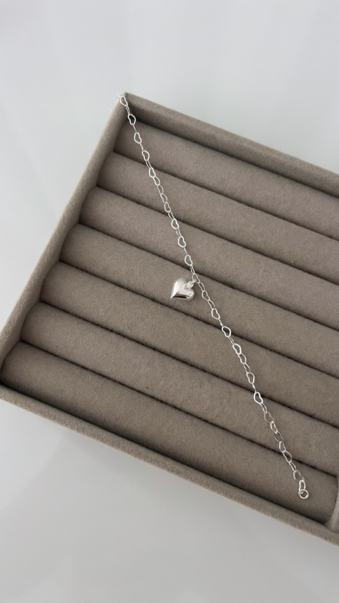 PULSEIRA ELO CORAÇÃO PINGENTE CORAÇÃO CHEIO - comprar online