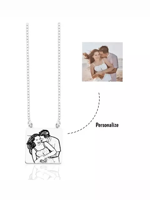 COLAR QUADRADO FOTO PERSONALIZÁVEL 45CM