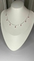 CHOKER ZIRCÔNIAS ROSA PENDURADAS