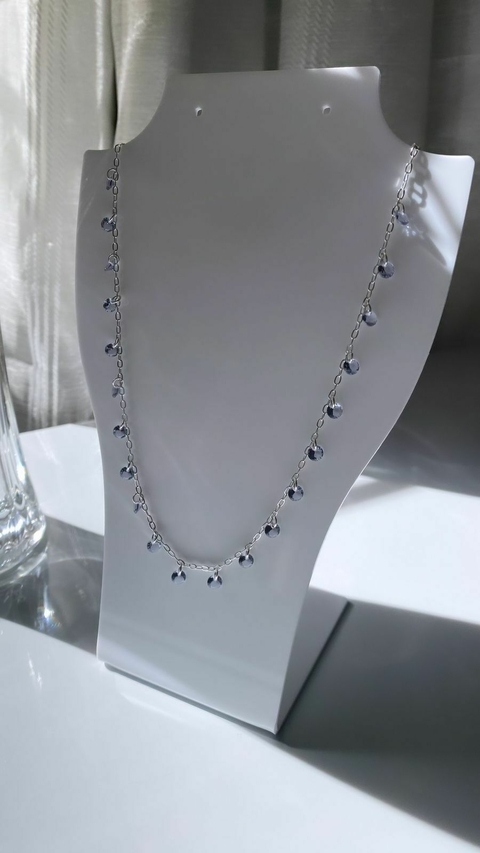 CHOKER PONTOS LILAS CRISTAL