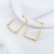 ARGOLA RETANGULAR DUPLA