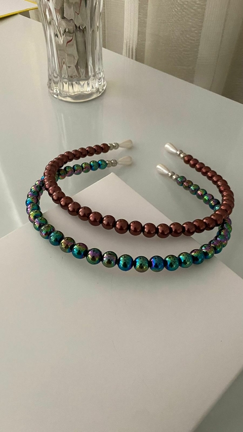 TIARA PEROLA 8MM CORES