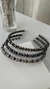TIARA PEROLA GRAFITE COM CRYSTAL 8MM - comprar online