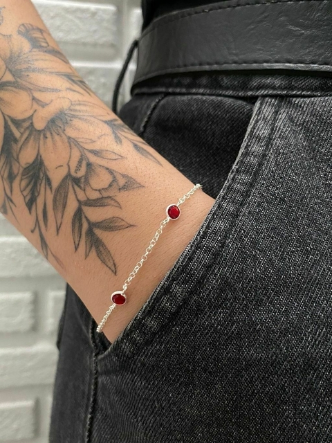 PULSEIRA ZIRCÔNIAS VERMELHAS