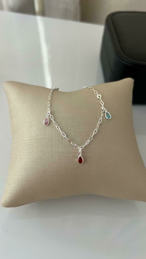 PULSEIRA INFANTIL ZIRCONIAS COLORIDAS