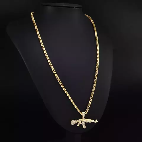 CORDAO CORRENTE COLAR 67CM PING. AK47