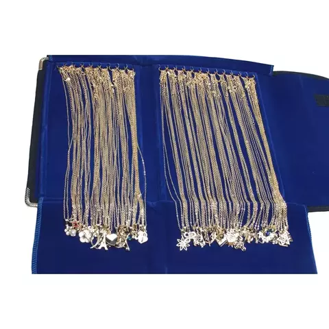 KIT 100 COLARES FEMININOS ACO FOLHEADOS