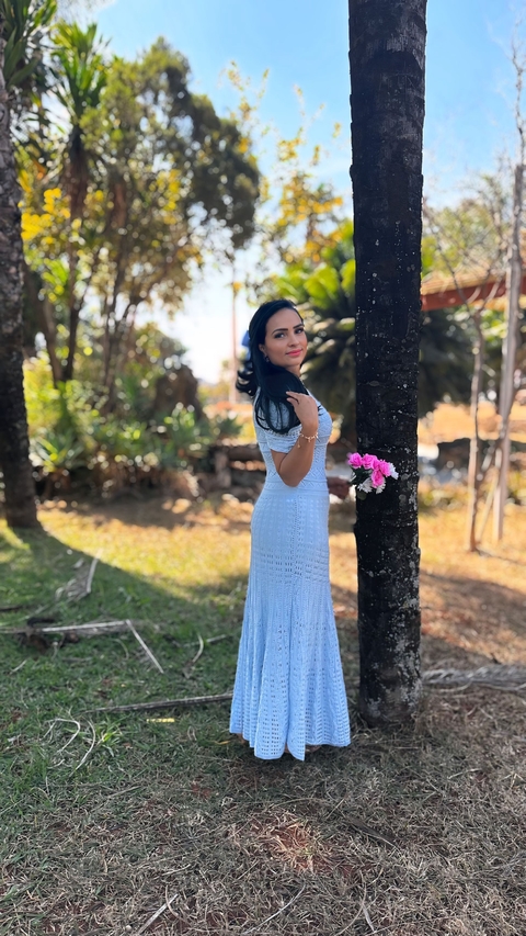 VESTIDO CELESTE