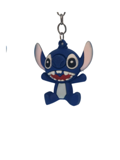 Imagem do Chaveiro Pingente 3d Stich Borracha Com Gancho E Correia