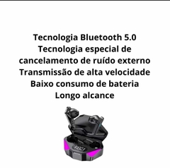 fone de ouvido bluetooth sem fio com caixa de carregamento - X15 - Vocevipresentes