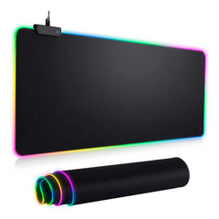 Mouse Pad Led Usb Rgb Grande Antiderrapante