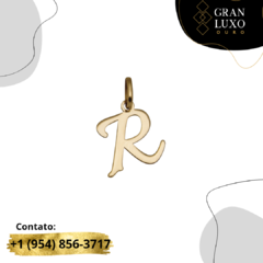 Pingente letra R Ouro 18k