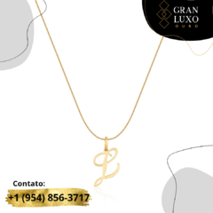 Pingente letra L Ouro 18k