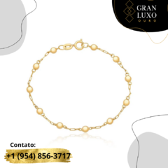 Pulseira de Ouro 18K Bolinha