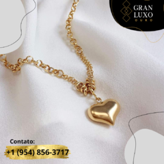 Pingente Coração Cheio Ouro 18k 1.2