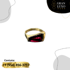 Anel em Ouro 18K e Rubi