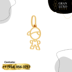 Pingente De Ouro 18k Filhos Menino Vazado
