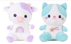 Peluche vaca y gato