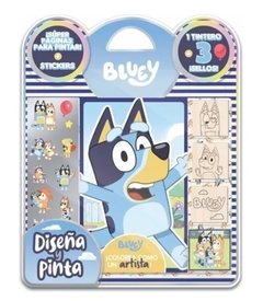 Diseña y pinta con sellos Bluey