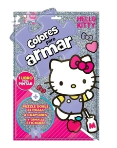 Pack hello kitty con puzzle y librito para pintar