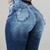 Calça rasgado jeans cintura alta levanta bumbum - loja online