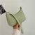 Bolsas de moda feminina retrô cor sólida couro pu ombro axilas bolsa casual ho - Rosa Chic
