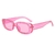 óculos de sol retângulo feminino oval do vintage - Rosa Chic