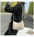 Bolsas de moda feminina retrô cor sólida couro pu ombro axilas bolsa casual ho - Rosa Chic