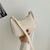 Bolsas de moda feminina retrô cor sólida couro pu ombro axilas bolsa casual ho - Rosa Chic