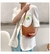 Bolsas de moda feminina retrô cor sólida couro pu ombro axilas bolsa casual ho - Rosa Chic