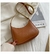 Bolsas de moda feminina retrô cor sólida couro pu ombro axilas bolsa casual ho - comprar online