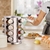 ORGANIZADOR ESPECIERO DE ACERO INOXIDABLE CON 20 FRASCOS DE VIDRIO