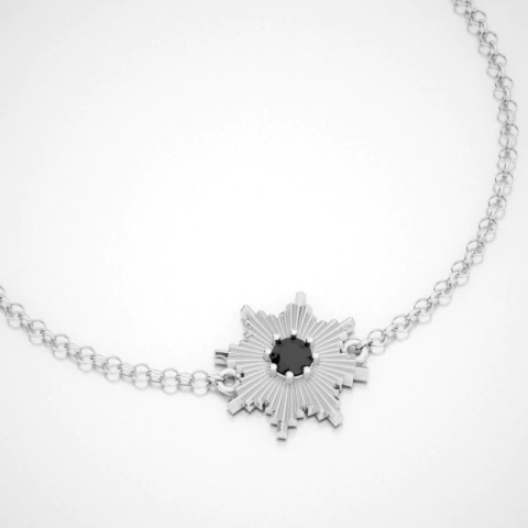 Pulseira Lux em prata e espinélio