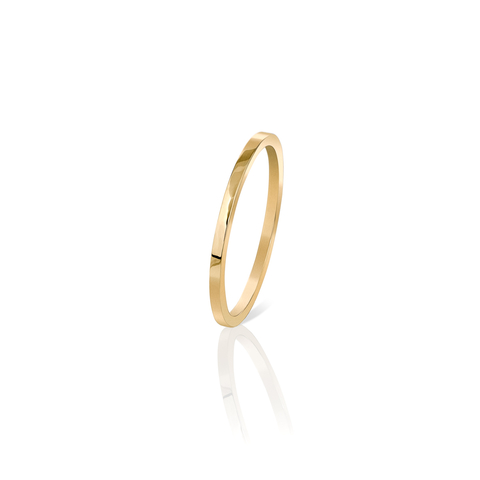 Aliança Fio de Ouro quadrado 1.4mm 18k