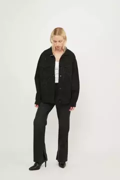 Imagen de Campera Fatima Black stras Oversize