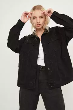 Campera Fatima Black stras Oversize - Tu Shop Online