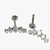 Piercing Cluster em Titânio com 5 Zirconicas