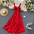 Fmfssom 2022 verão com decote em v sexy aberto para trás vestido feminino verm na internet