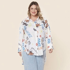 CAMISA MULLER OVERSIZE ESTAMPADA